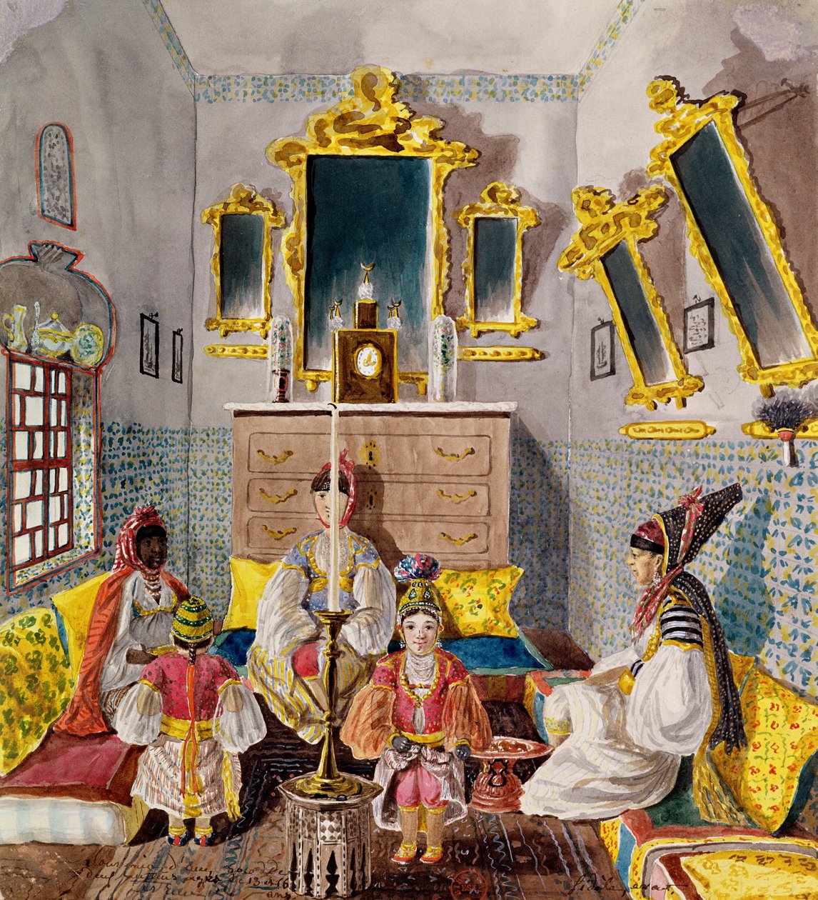 Wnętrze Algierii, c.1835 autorstwa Theodore Leblanc