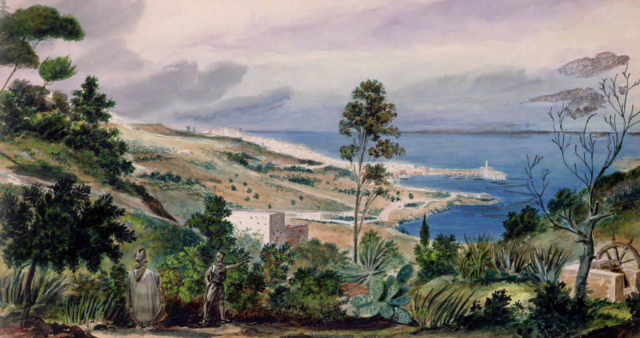 Ogólny widok na Algier, ok. 1835 r. autorstwa Theodore Leblanc