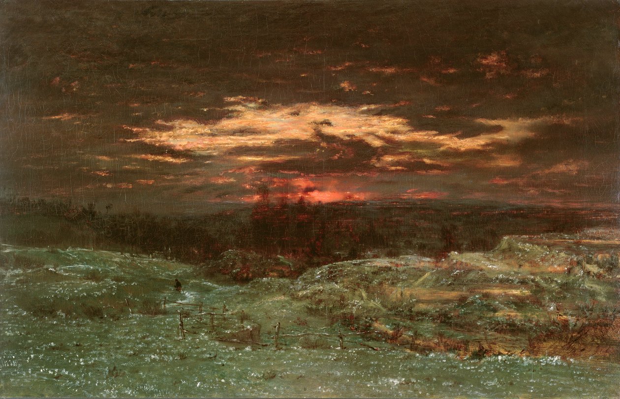 Efekt mrozu, 1845 autorstwa Pierre Etienne Theodore Rousseau