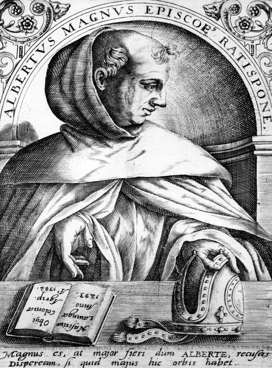 Albertus Magnus, ilustracja z „Images of Men of Outstanding Knowledge and Deep Learning in Lively and Vivid Pictures” Jeana Jacque