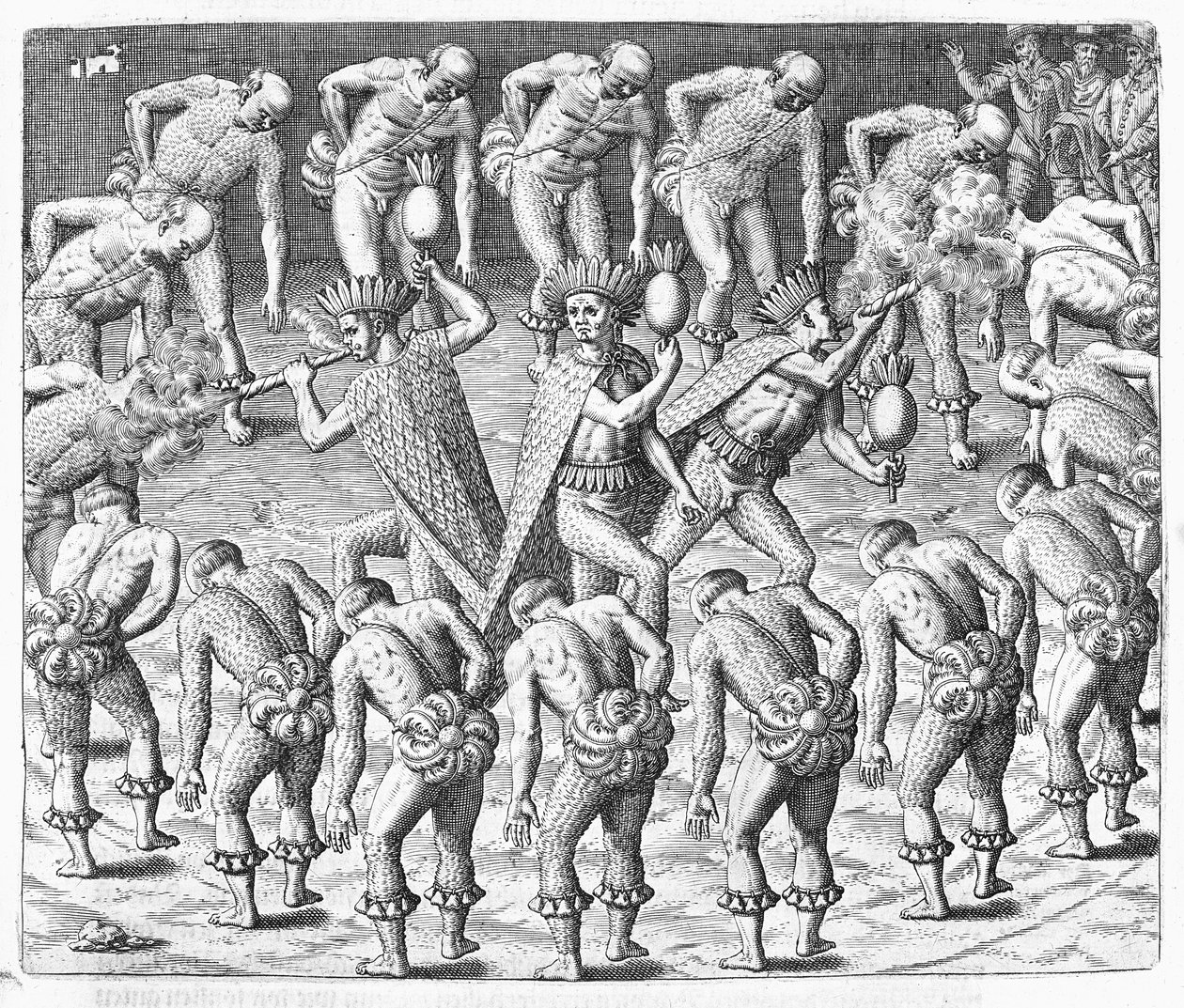 Indianie Tupinamba obserwowani przez Hansa Stadena podczas jego podróży do Brazylii, 1552, z 