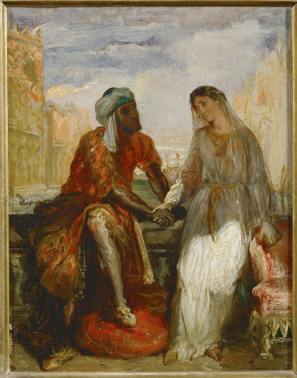 Otello i Desdemona w Wenecji ... autorstwa Théodore Chassériau