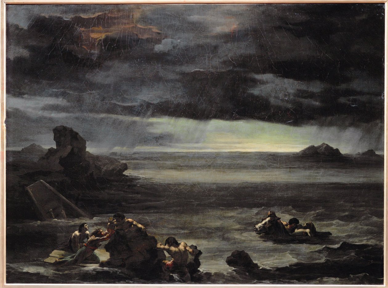 Scena z powodzi ... autorstwa Theodore Gericault
