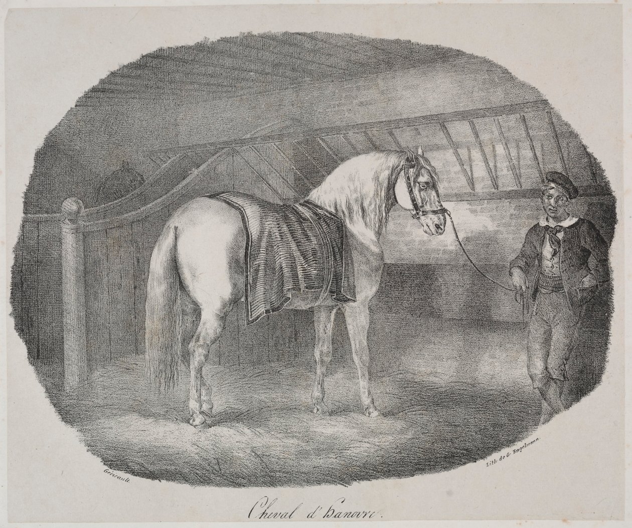 Koń hanowerski. autorstwa Theodore Gericault