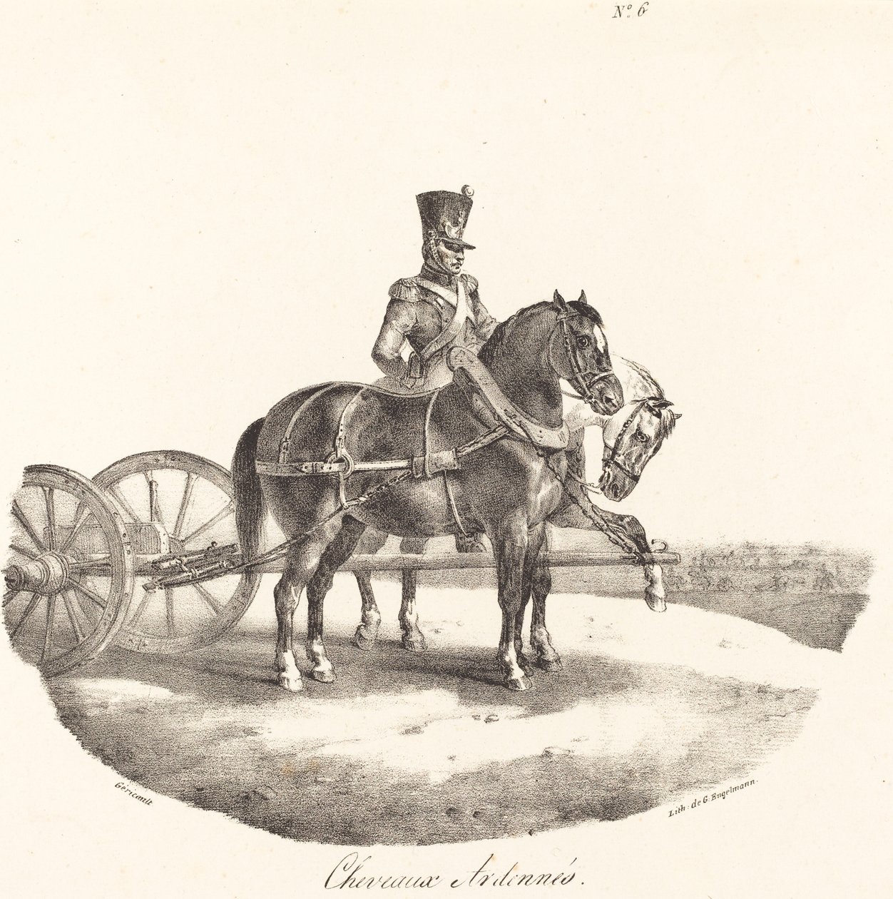 konie ardeńskie autorstwa Theodore Gericault