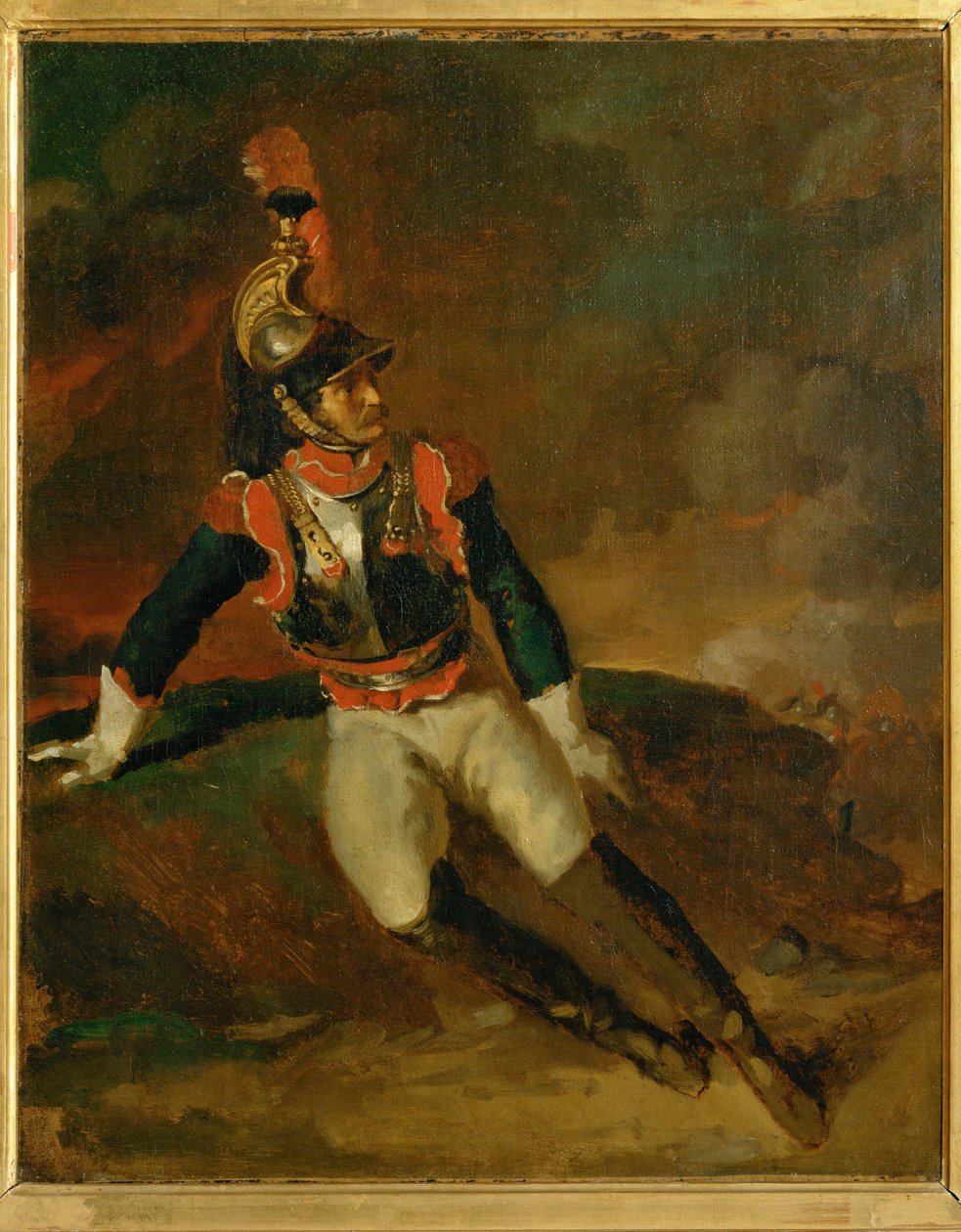 Cuirassier blesse, szkic ... autorstwa Theodore Gericault