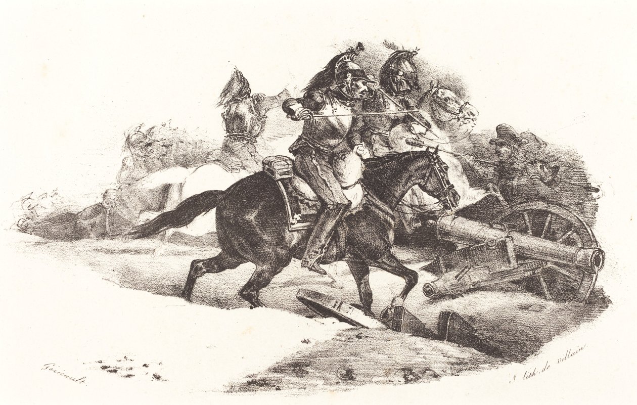 Szarżujący Kirasjerzy autorstwa Theodore Gericault