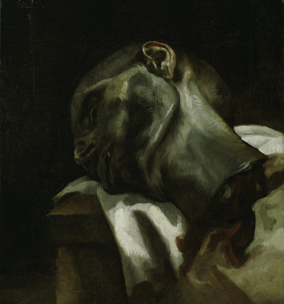 Głowa zgilotynowanego mężczyzny autorstwa Theodore Gericault