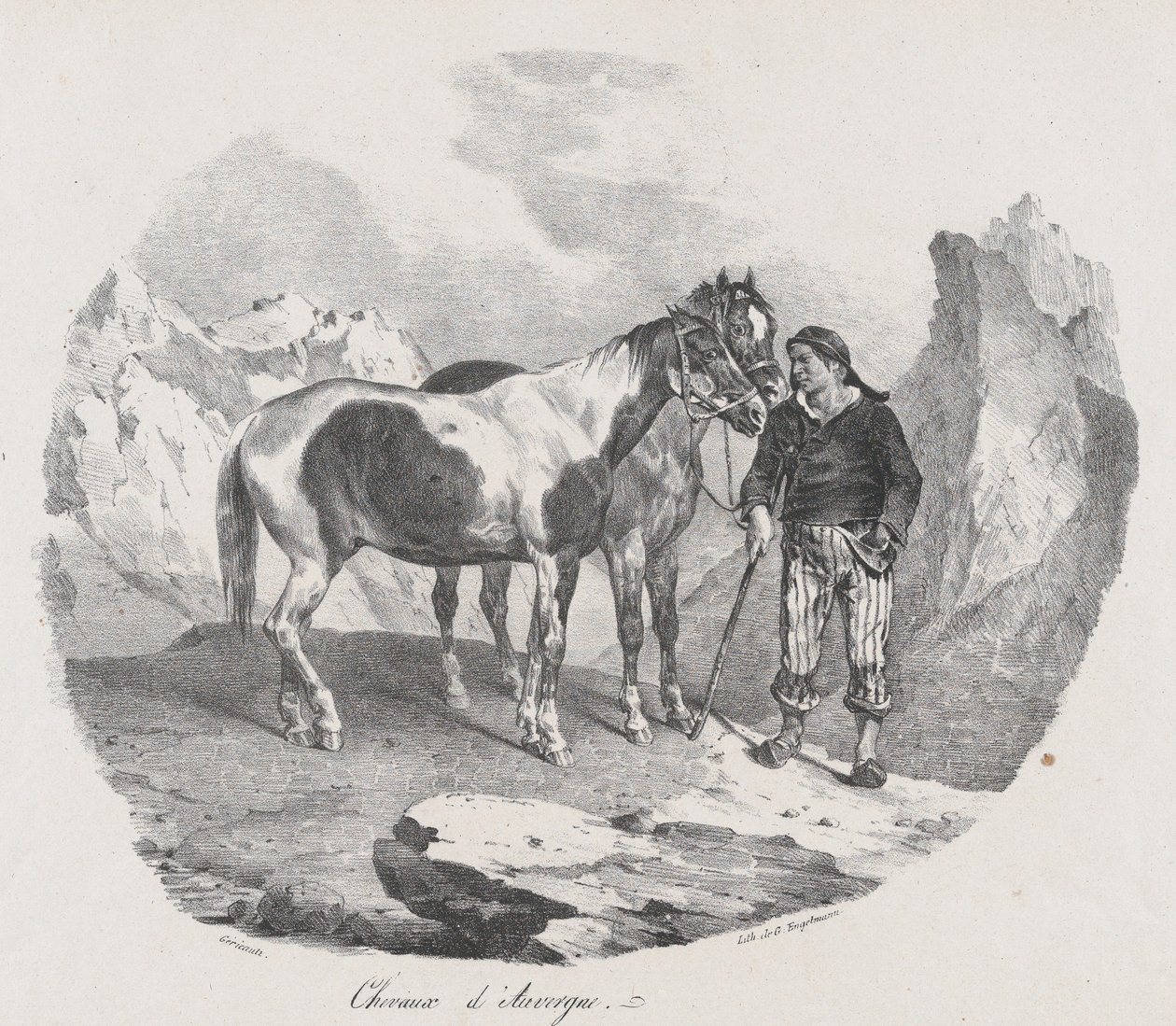 Konie Owernii, 1822. autorstwa Theodore Gericault