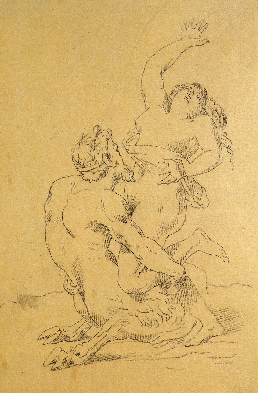 Nimfa i Satyr autorstwa Theodore Gericault
