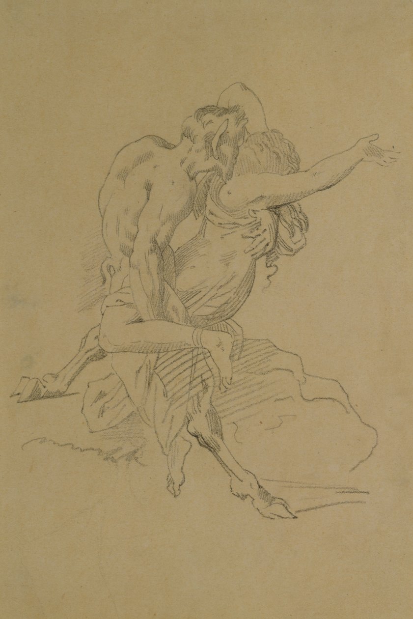 Nimfa i Satyr autorstwa Theodore Gericault