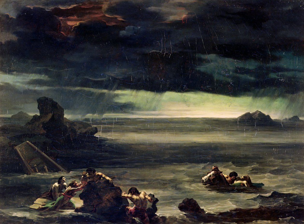 Scena potopu, 1818-20 autorstwa Theodore Gericault