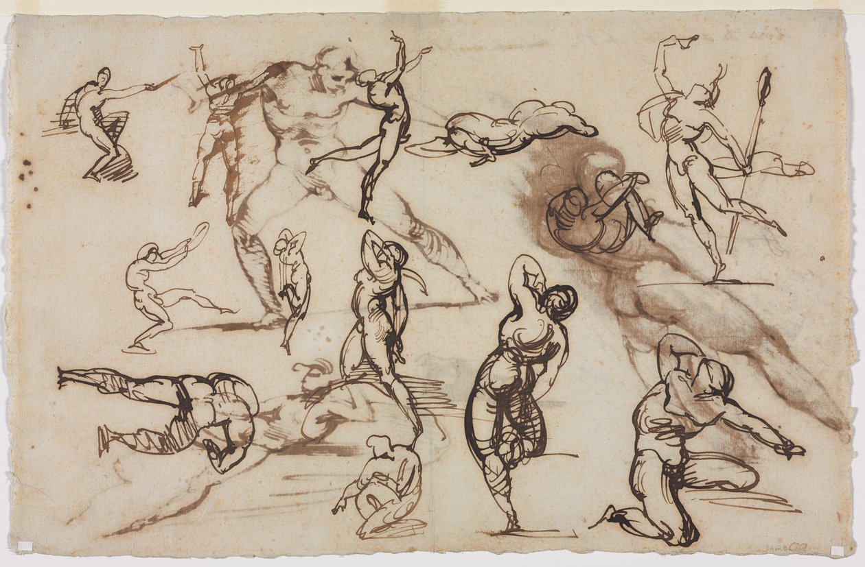 Arkusz szkiców (verso) autorstwa Theodore Gericault