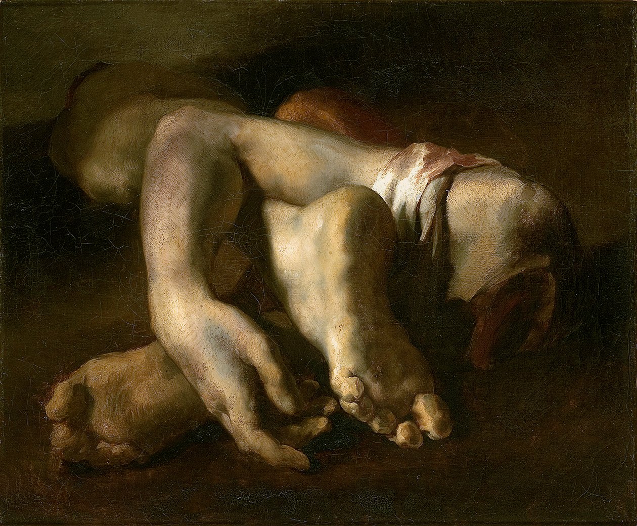 Studium stóp i dłoni, ok. 1818-19 autorstwa Theodore Gericault