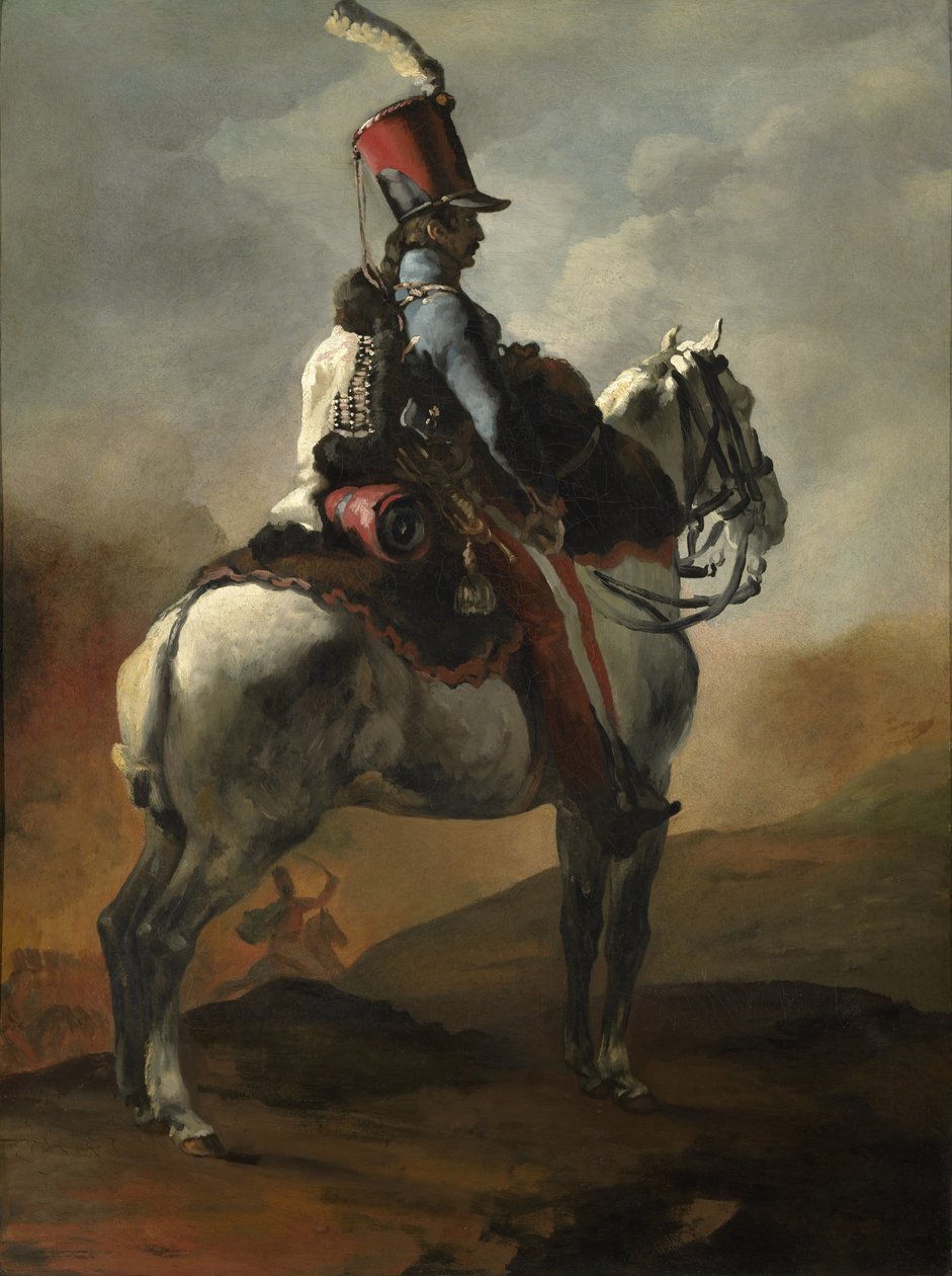 Trębacz huzarów, ok. 1815-20 autorstwa Theodore Gericault