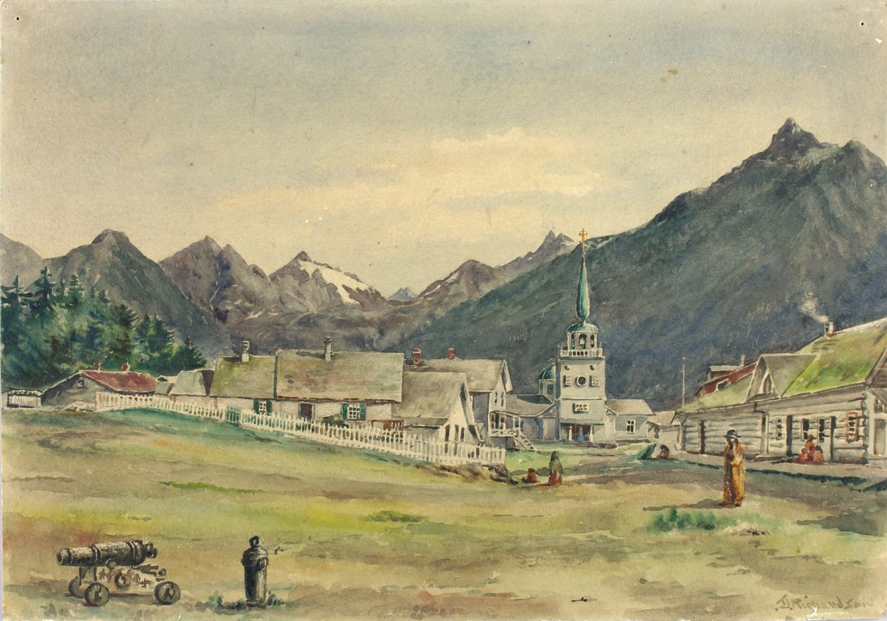 Ulica Lincolna, Sitka, 1887. autorstwa Theodore J. Richardson