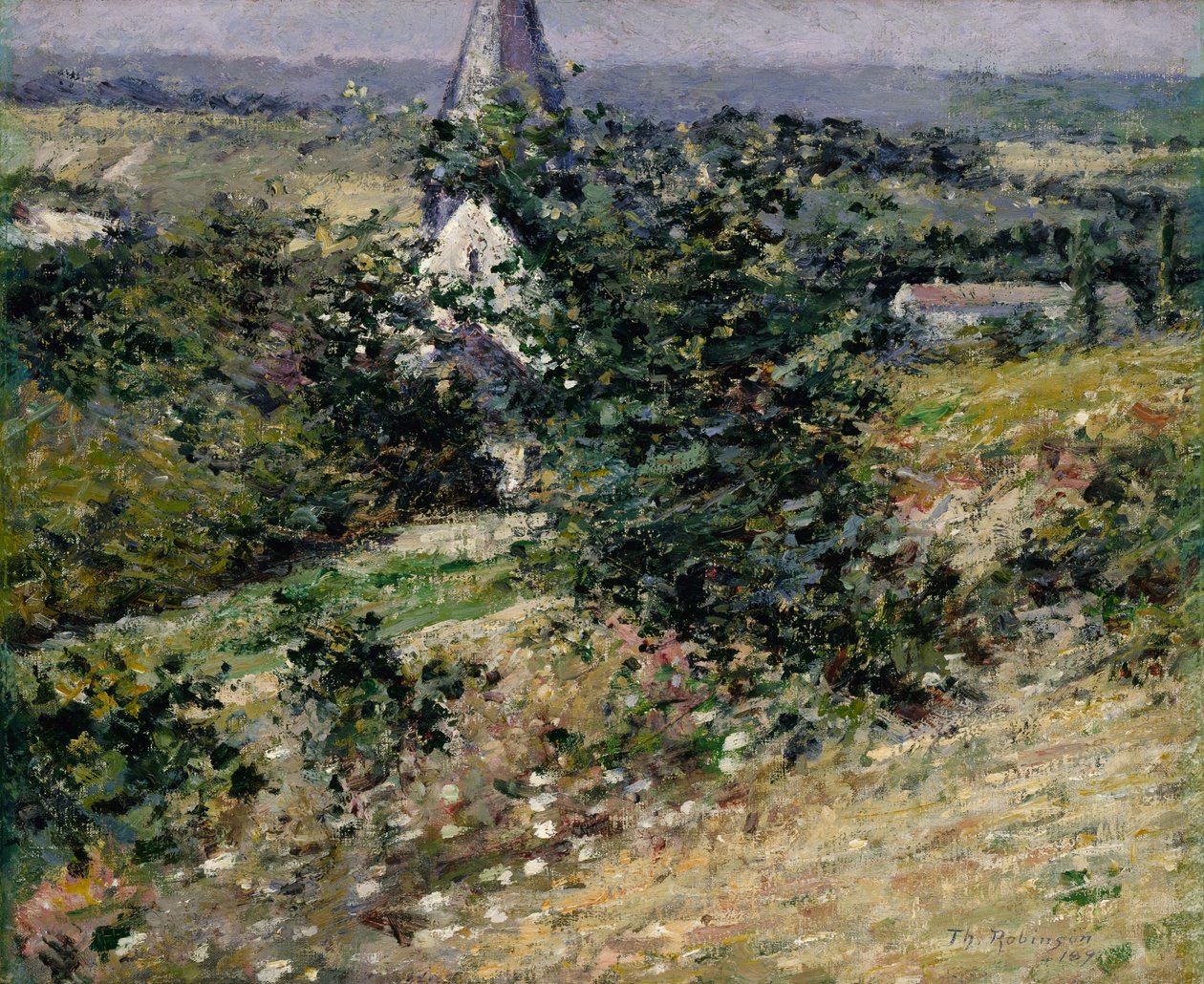 Stary Kościół w Giverny, 1891. autorstwa Theodore Robinson