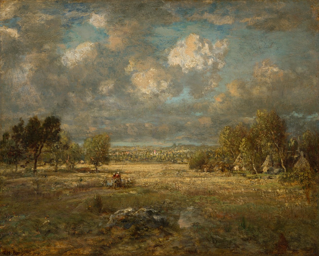 Wieś w Pikardii autorstwa Theodore Rousseau