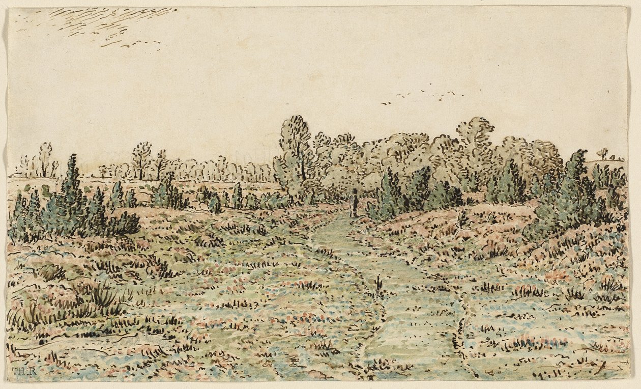 Ścieżka w Barbizonnières autorstwa Theodore Rousseau