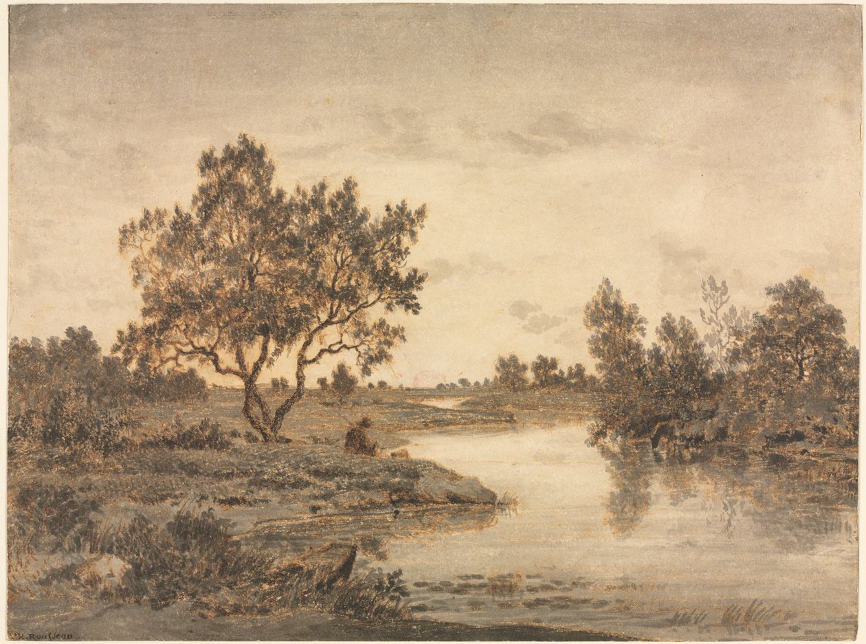 Rybak autorstwa Theodore Rousseau