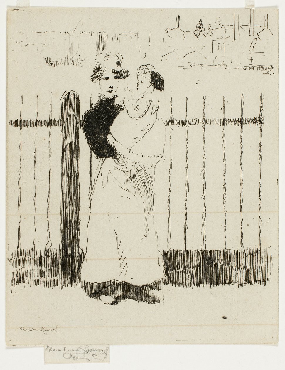 Emma i jej dziecko, Chelsea Embankment autorstwa Theodore Roussel