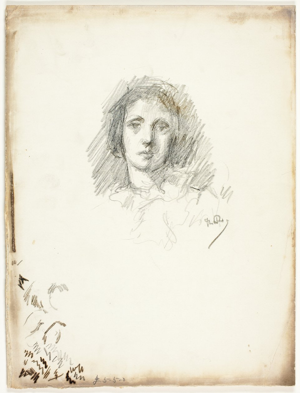 Portret głowy autorstwa Theodore Roussel