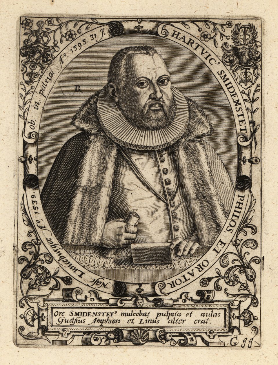 Hartwig Schmidenstedt, niemiecki retor. autorstwa Theodore de Bry