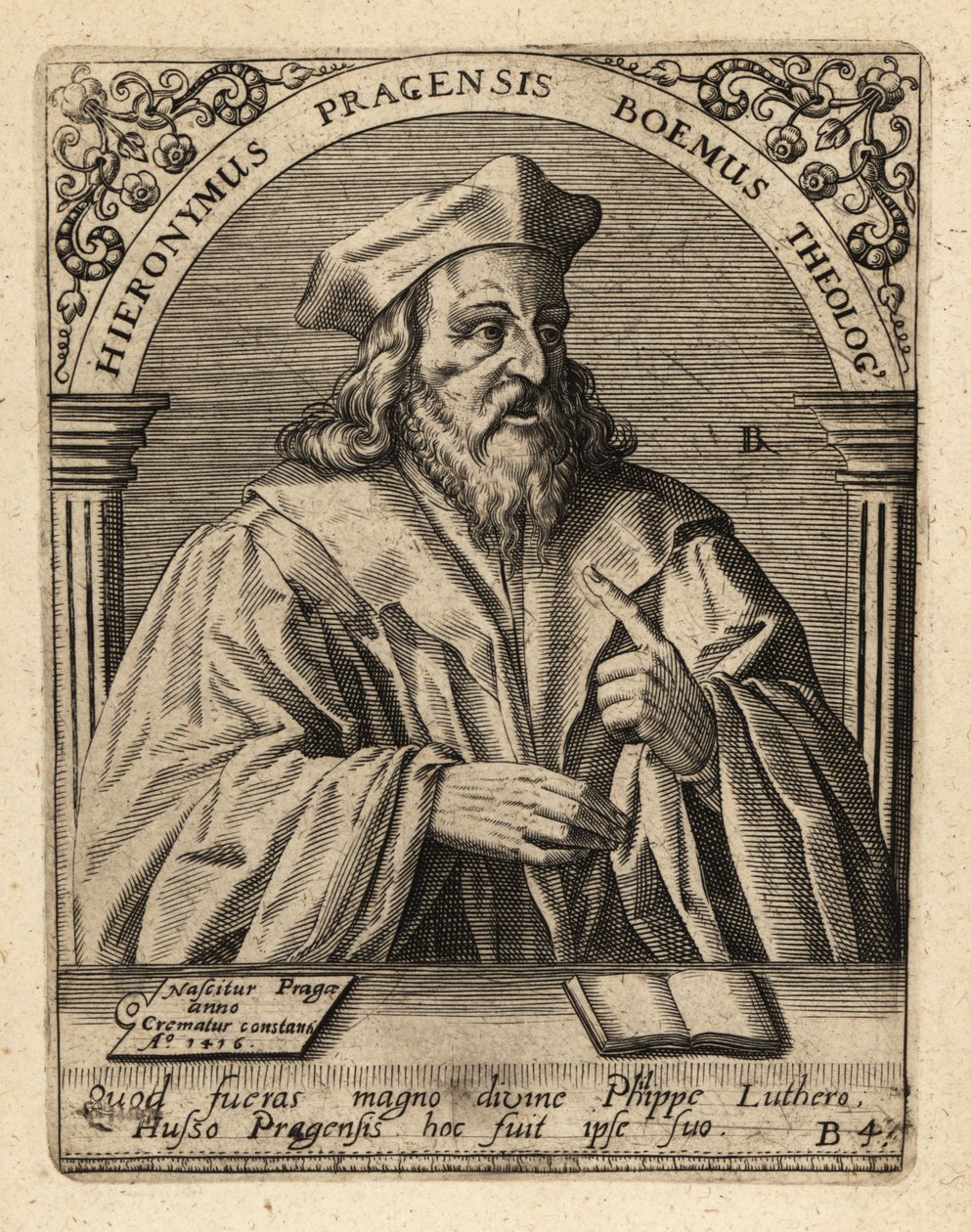 Hieronim z Pragi autorstwa Theodore de Bry