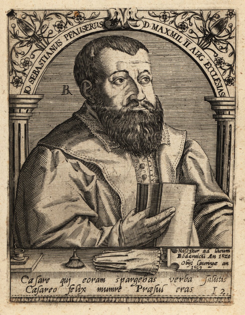Jan Sebastian Pfauser autorstwa Theodore de Bry