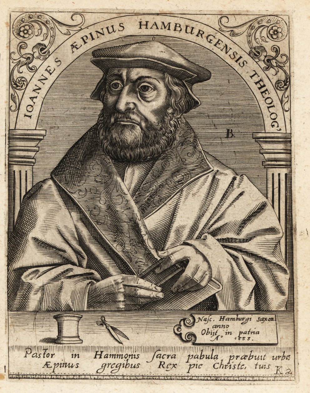 Johannes Aepinus autorstwa Theodore de Bry