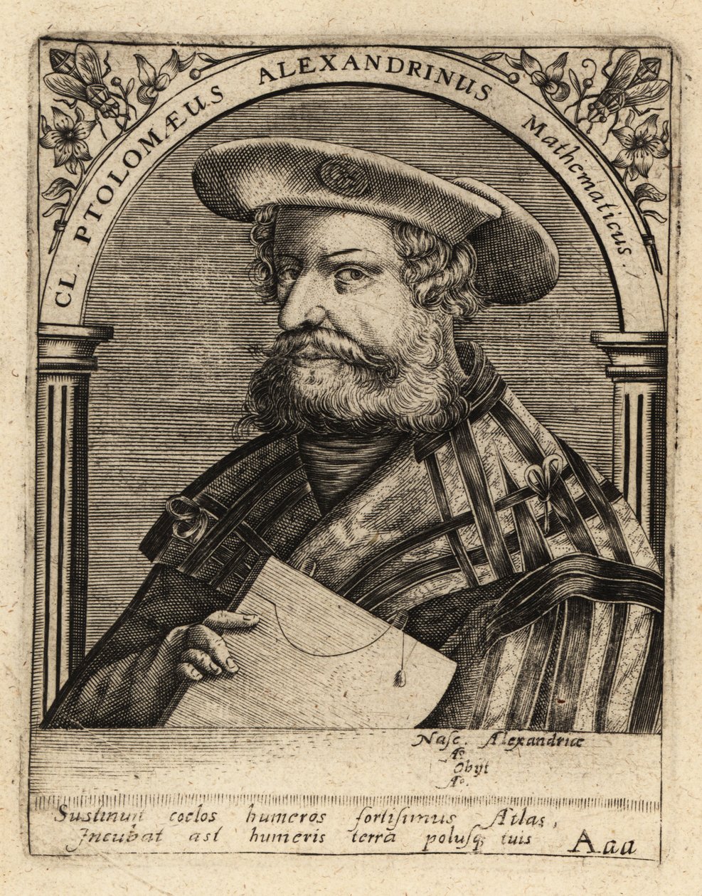 Nicolaus Germanus, niemiecki kartograf. autorstwa Theodore de Bry