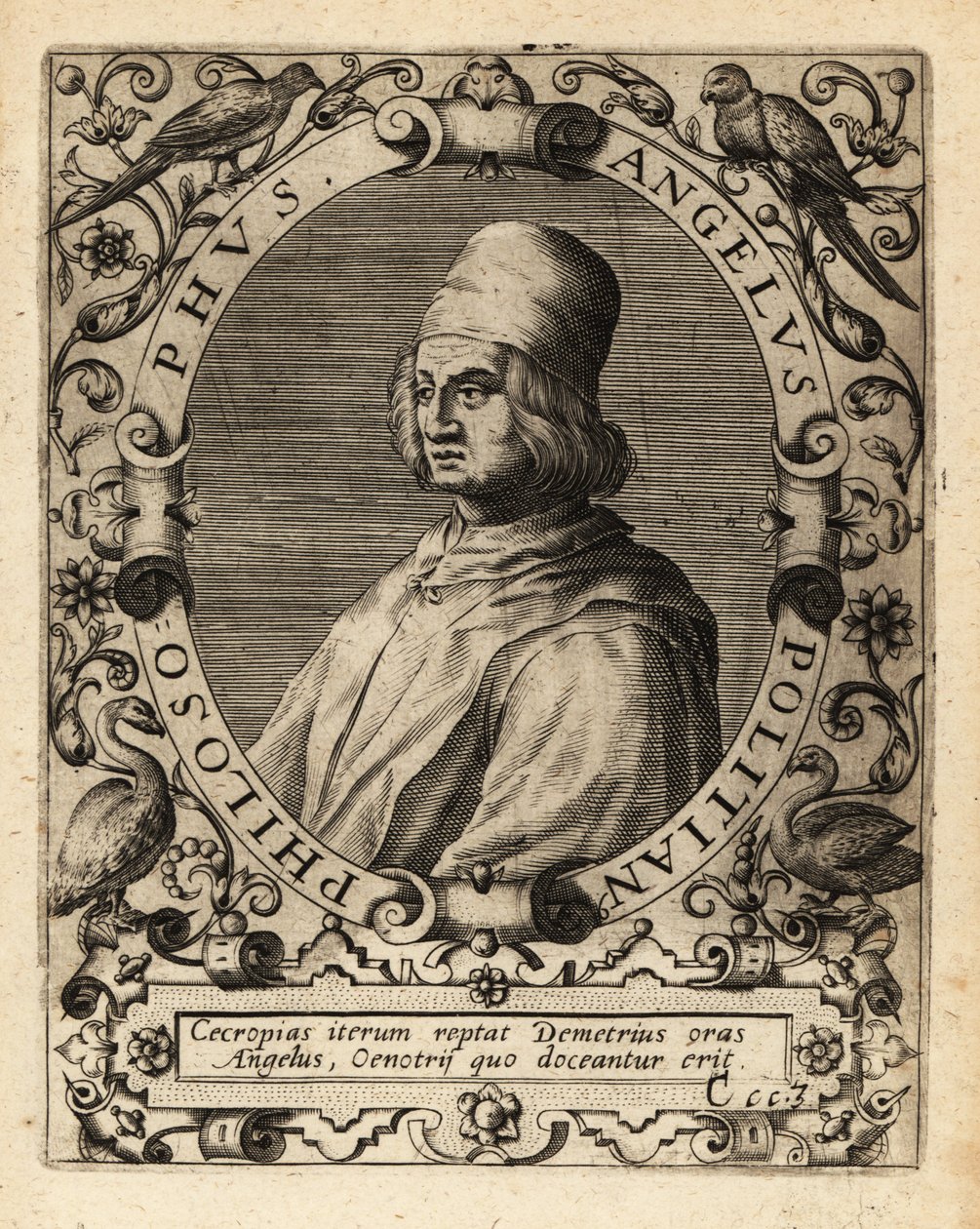 Poliziano, włoski klasyk. autorstwa Theodore de Bry