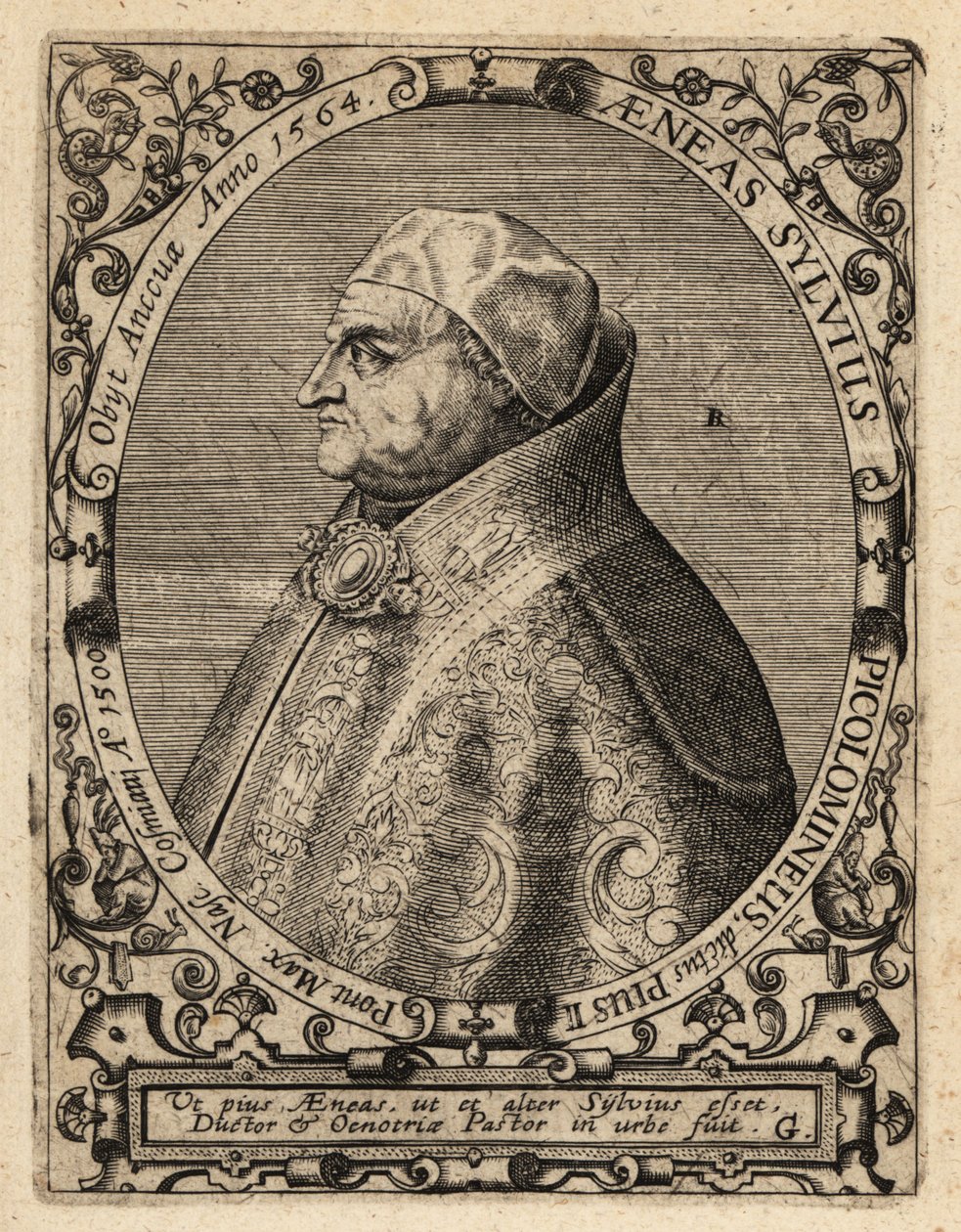 Papież Pius II autorstwa Theodore de Bry