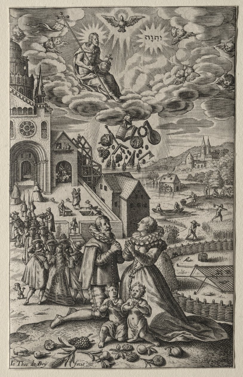 Modlitwa. autorstwa Theodore de Bry