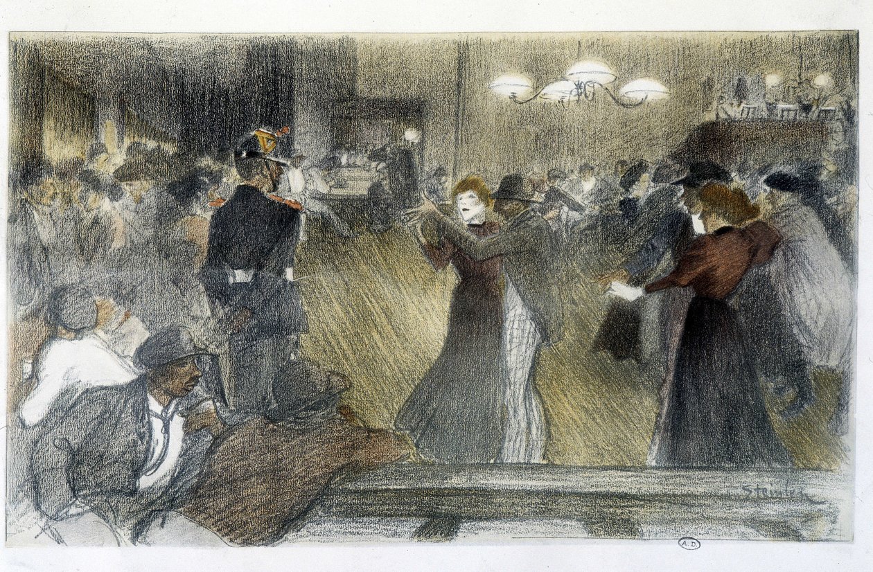 Piłka - rysunek Steinlen autorstwa Théophile Alexandre Steinlen