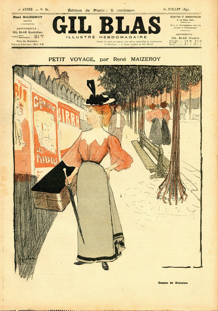 Okładka „Gil Blas”” autorstwa Théophile Alexandre Steinlen