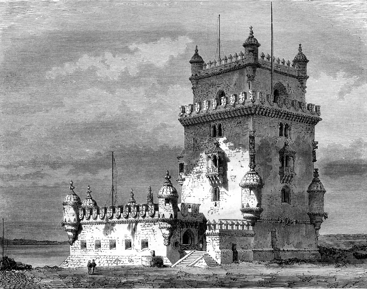 Wieża Belém, Lizbona, Portugalia, XIX wiek. autorstwa Therond