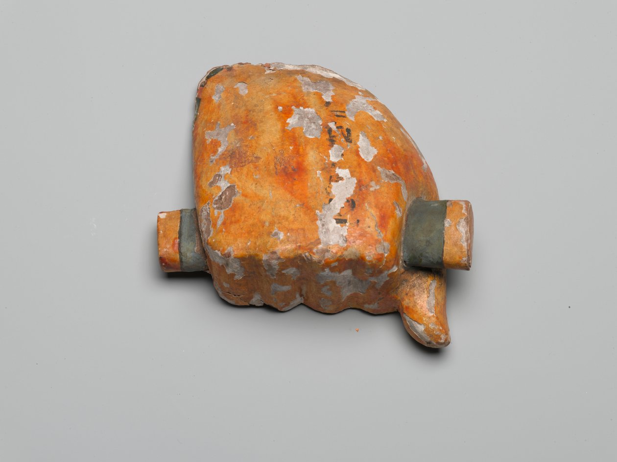 Prawa pięść trzymająca złożoną tkaninę (drewno, gips i pigment) autorstwa Third Intermediate Period Egyptian