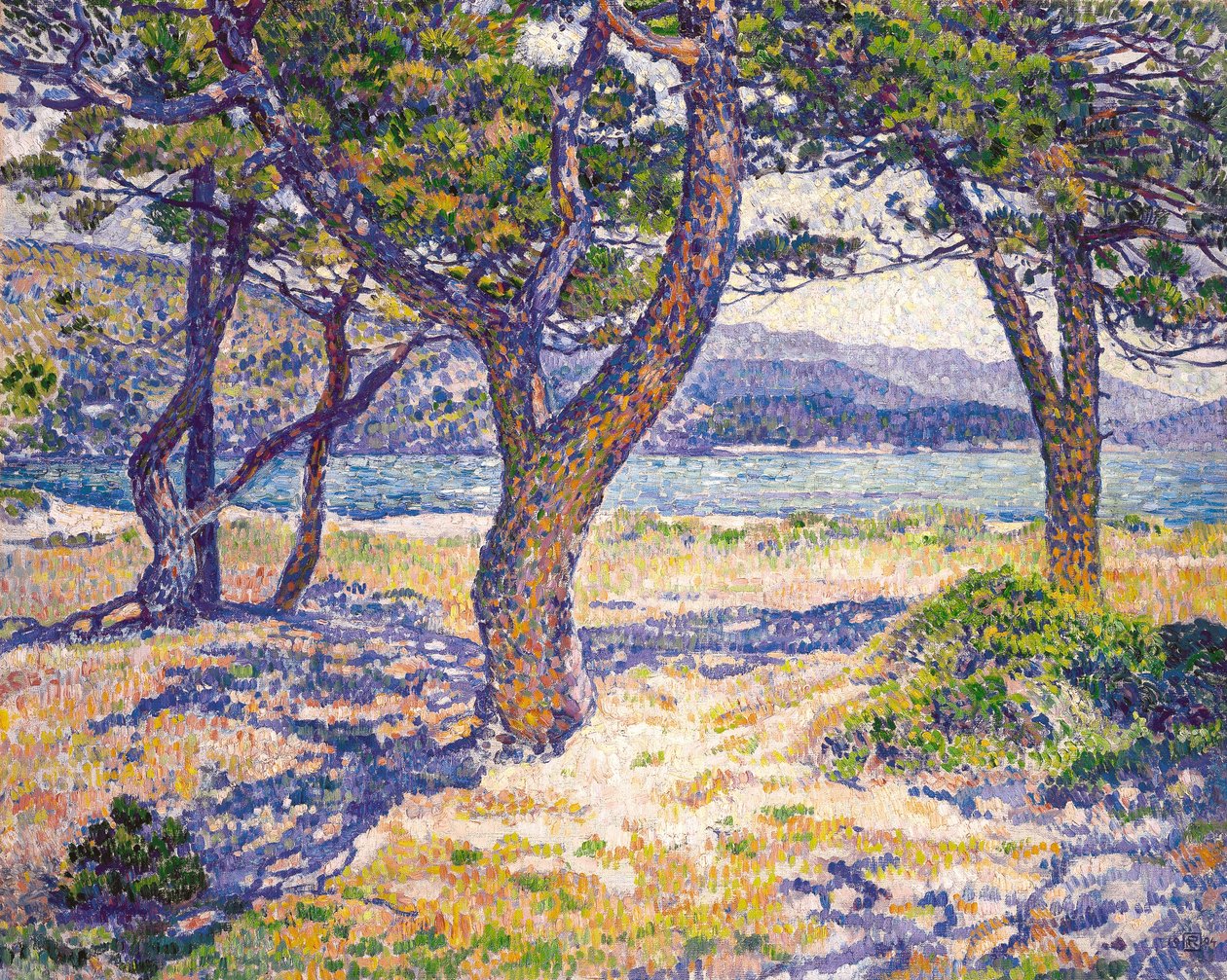 Morze Śródziemne w Le Lavandou autorstwa Théo van Rysselberghe