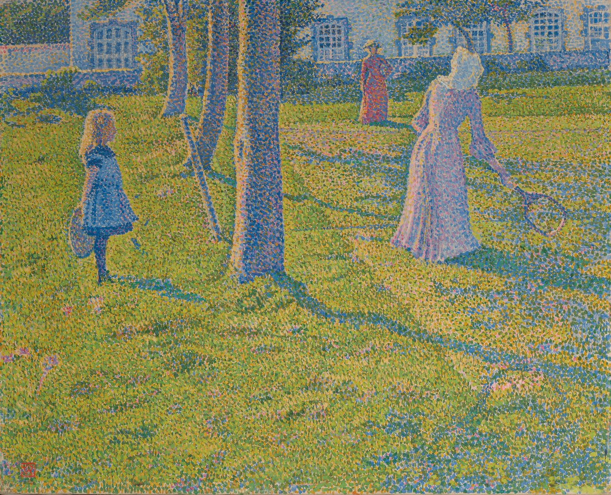 Gra w tenisa, 1889. autorstwa Théo van Rysselberghe