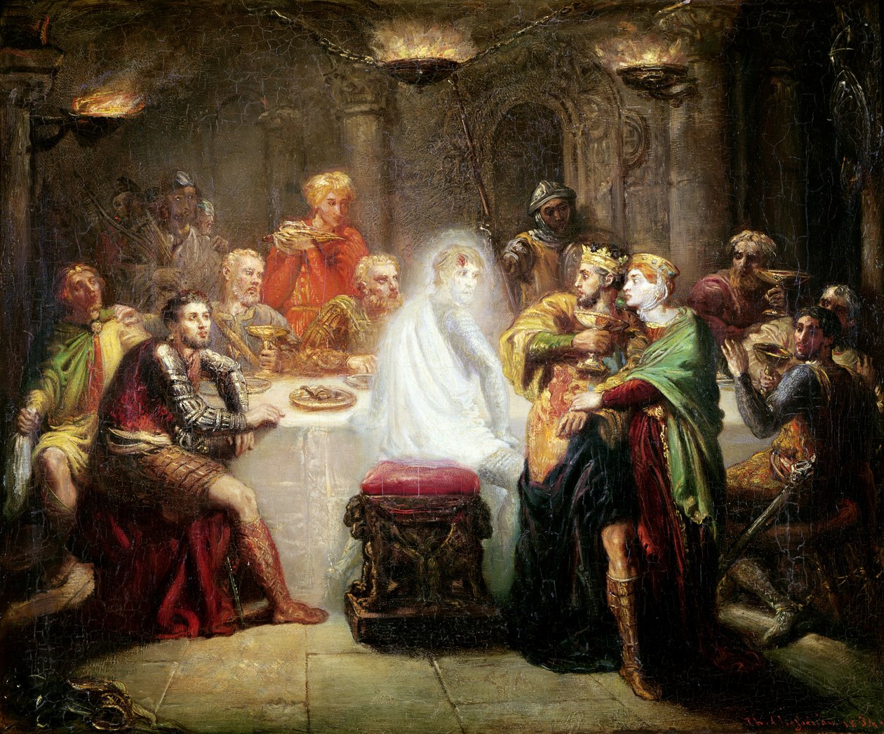 Duch Banka (The Ghost of Banquo) autorstwa Théodore Chassériau