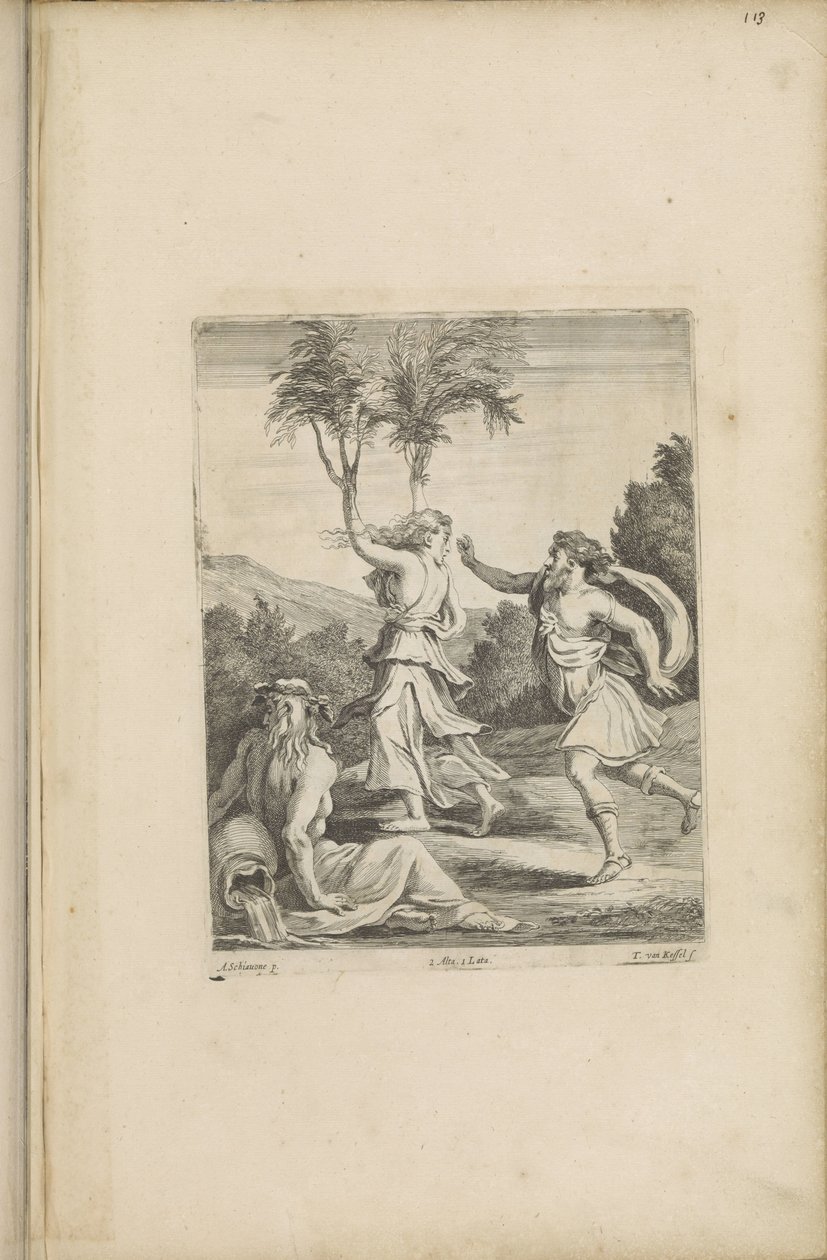 Apollo w Daphne autorstwa Théodorus van Kessel