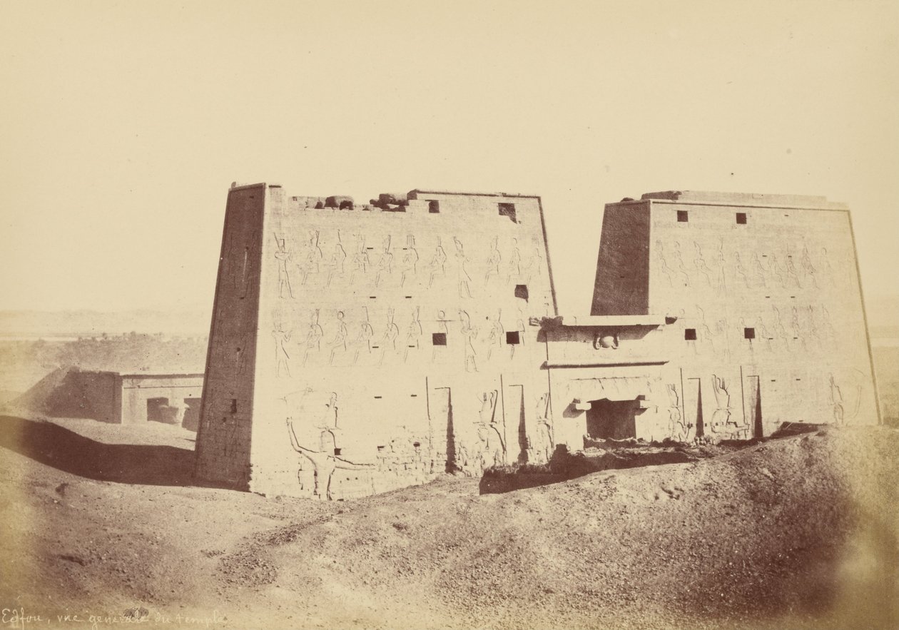 Przegląd Świątyni Edfu autorstwa Théodule Devéria
