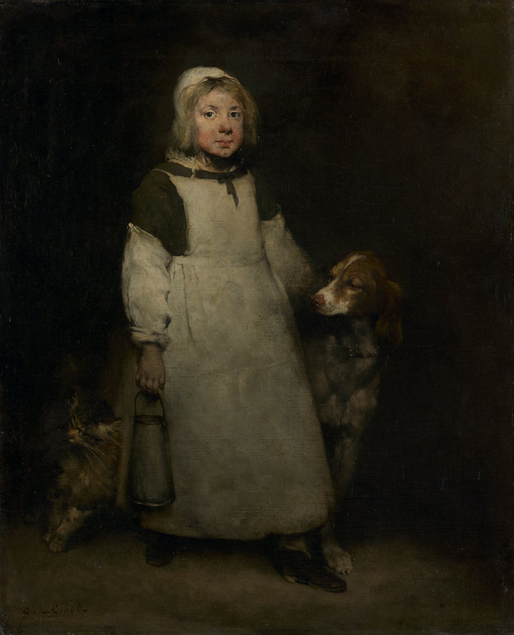 Mała Mleczarka, c. 1865. autorstwa Auguste Theodule Ribot