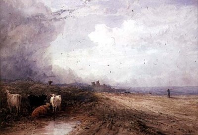 Krajobraz, z bydłem, XIX w. autorstwa Thomas Baker