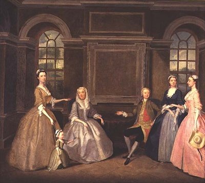 Rodziny Broke i Bowes, 1740 autorstwa Thomas Bardwell