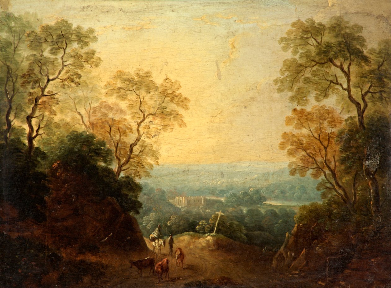 Widok na Longleat, ok. 1810 r. autorstwa Thomas Barker of Bath