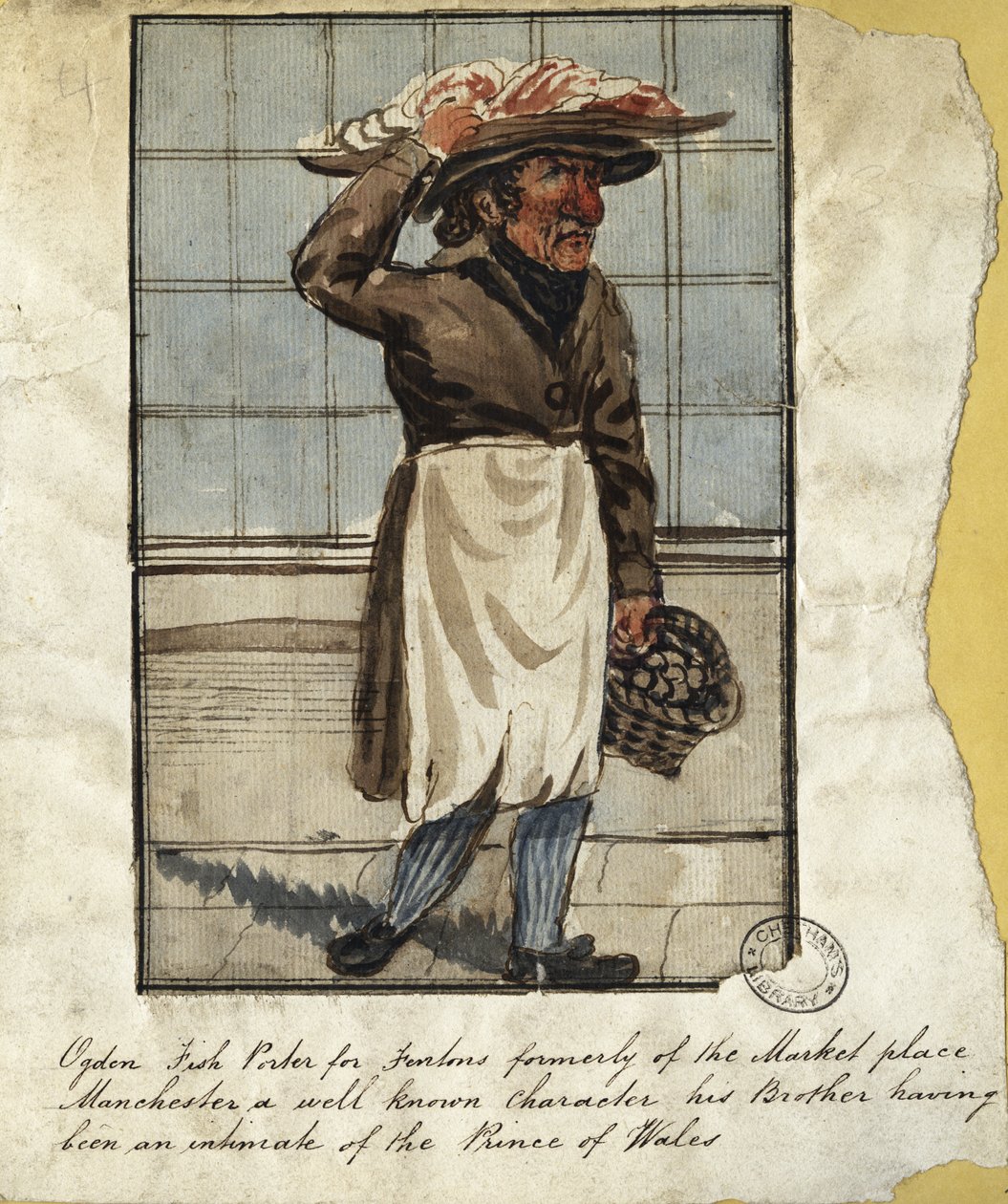 Sprzedawca ballad, początek XIX wieku (pióro i atrament i toaleta na papierze) autorstwa Thomas Barritt