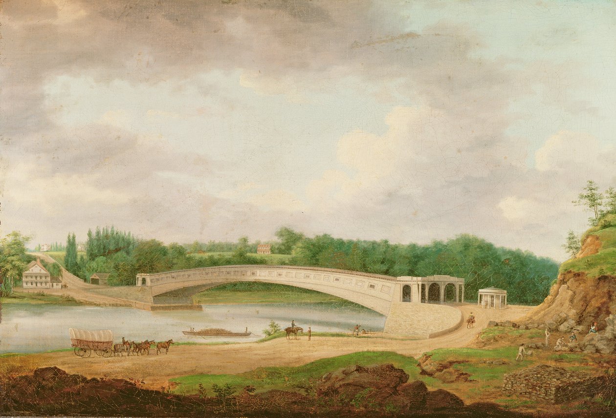 Górny most promowy w Fairmount autorstwa Thomas Birch