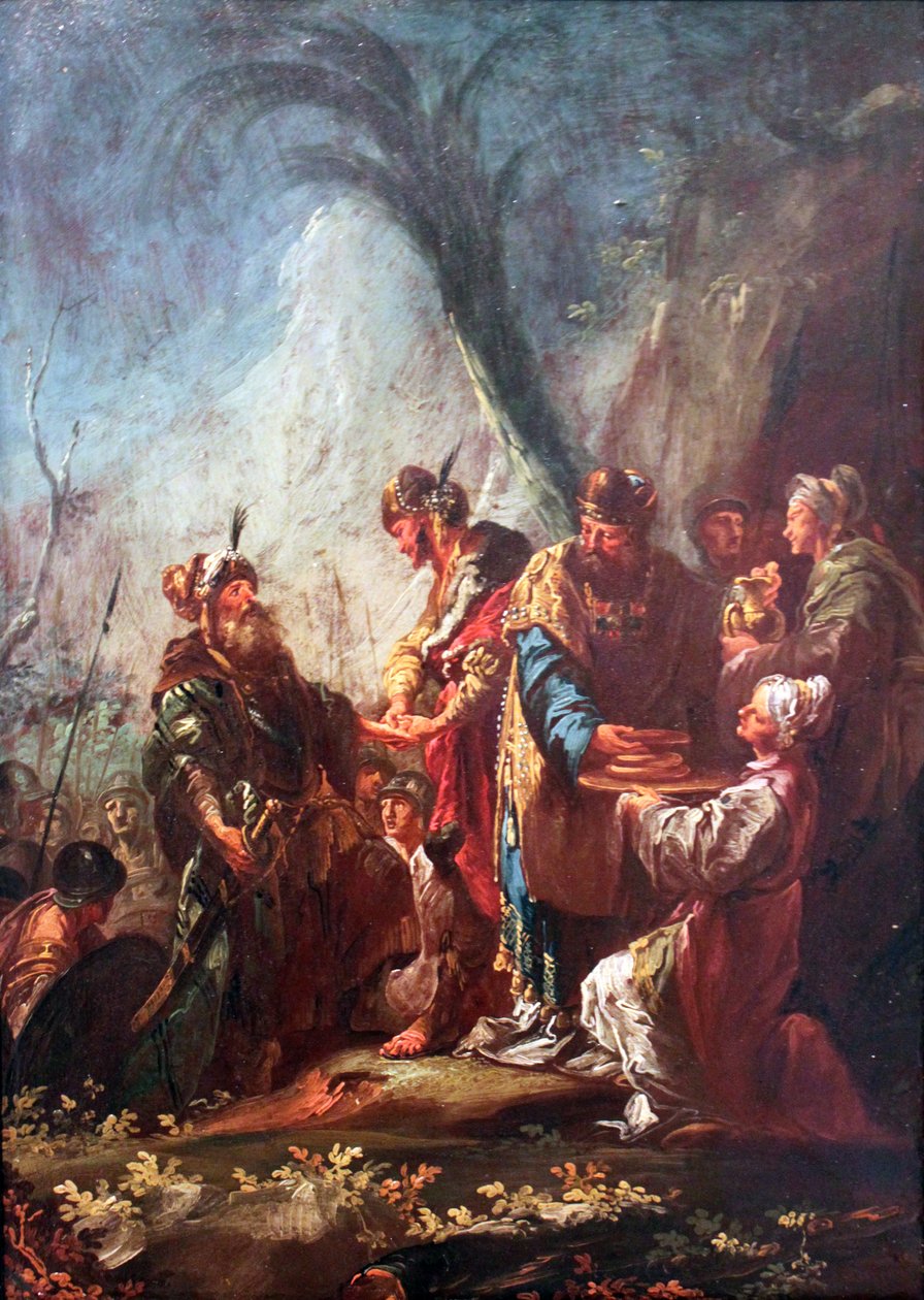 Abraham i Melchizedek autorstwa Thomas Christian Wink